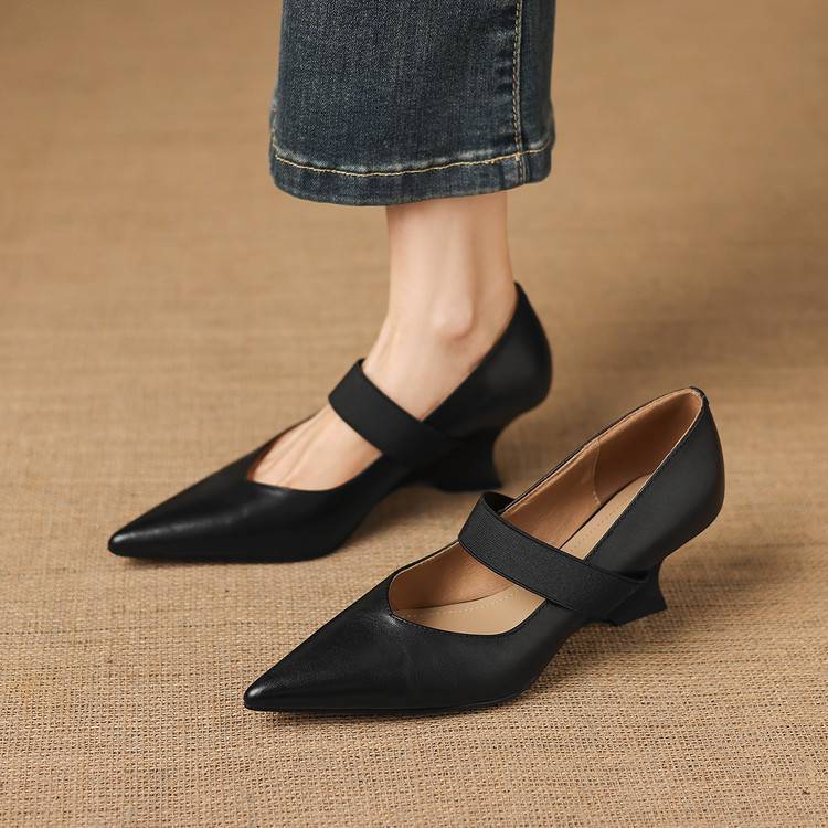 Tiera Genuine Leather Heels