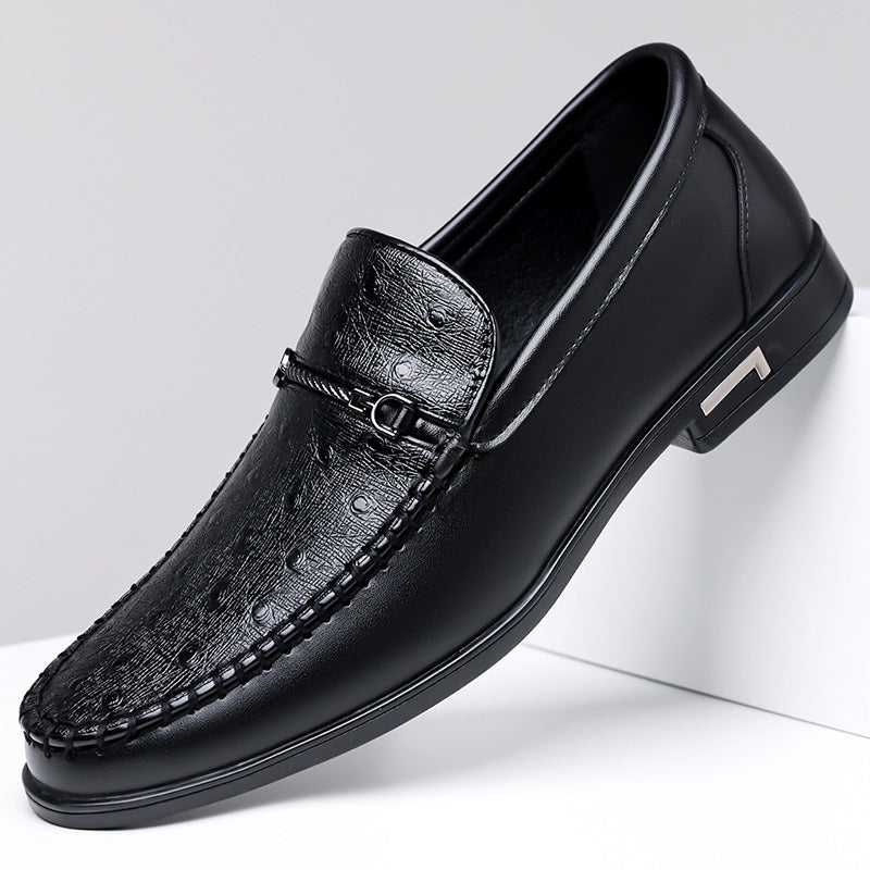 Elmar Textured Leather Bit Loafers