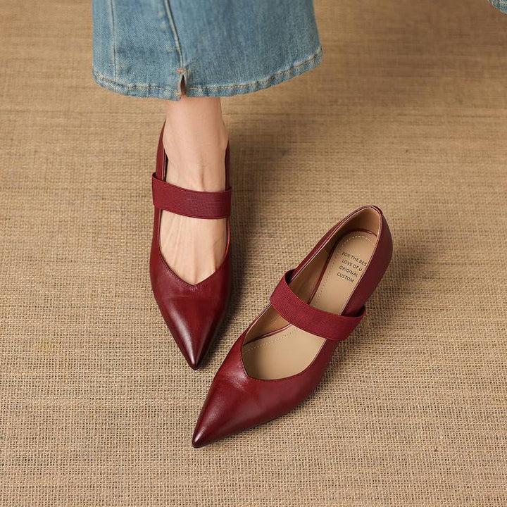 Tiera Genuine Leather Heels