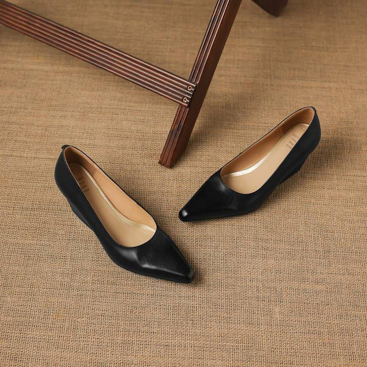 Zyla Genuine Leather Heels