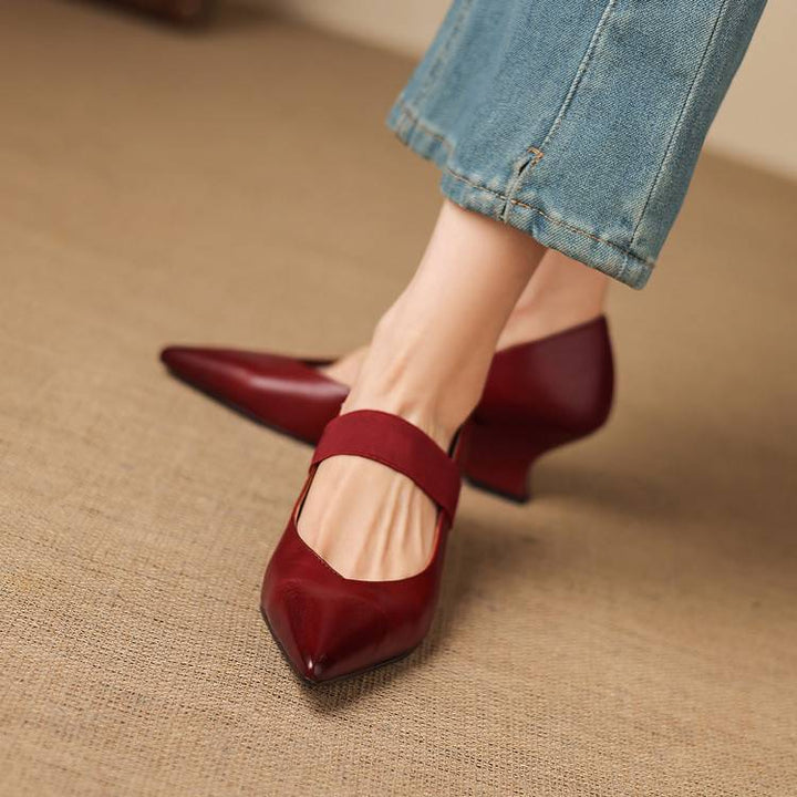 Tiera Genuine Leather Heels