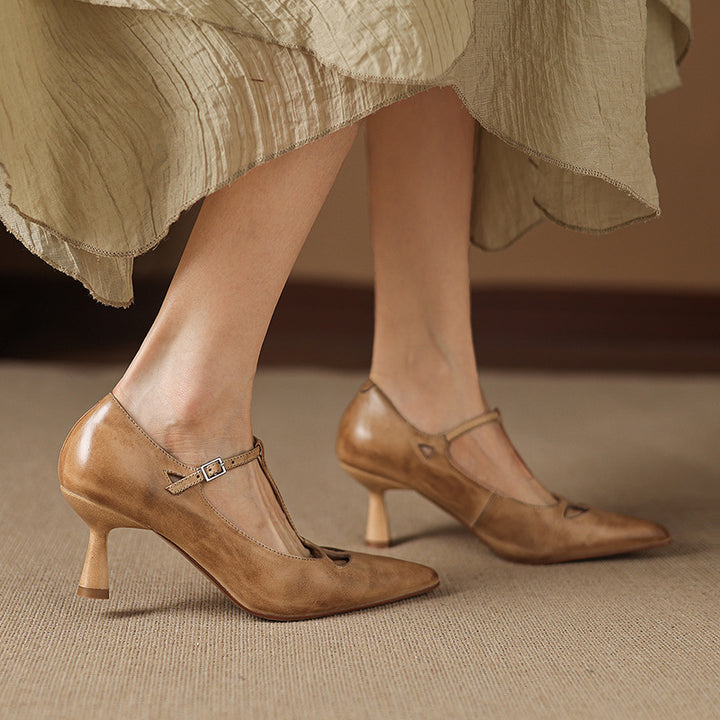 Marve Genuine Leather Pumps