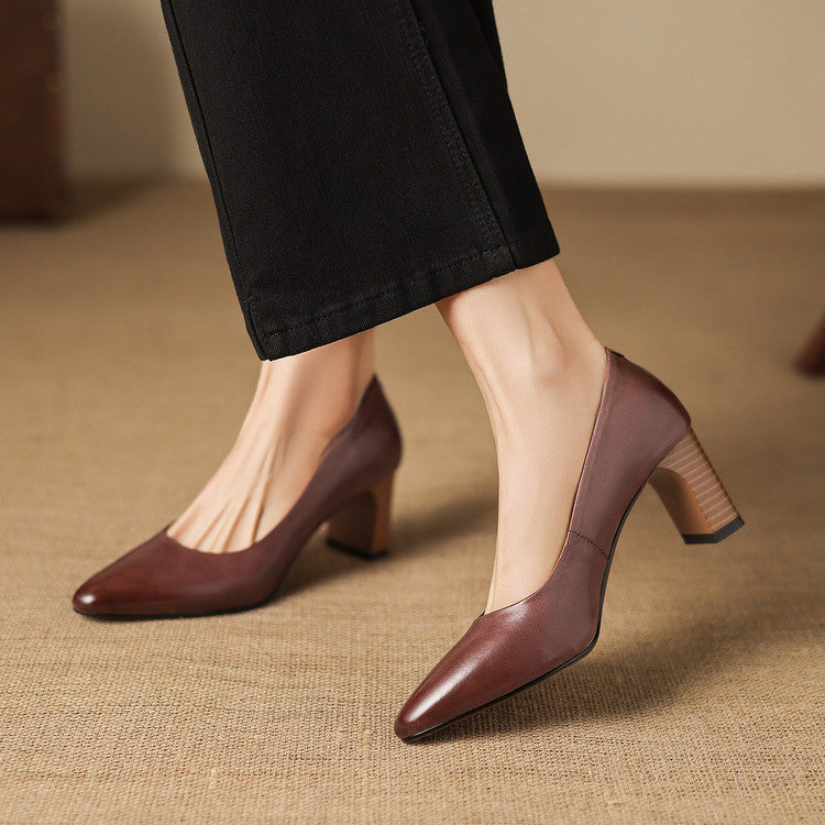 Velia Genuine Leather Heels