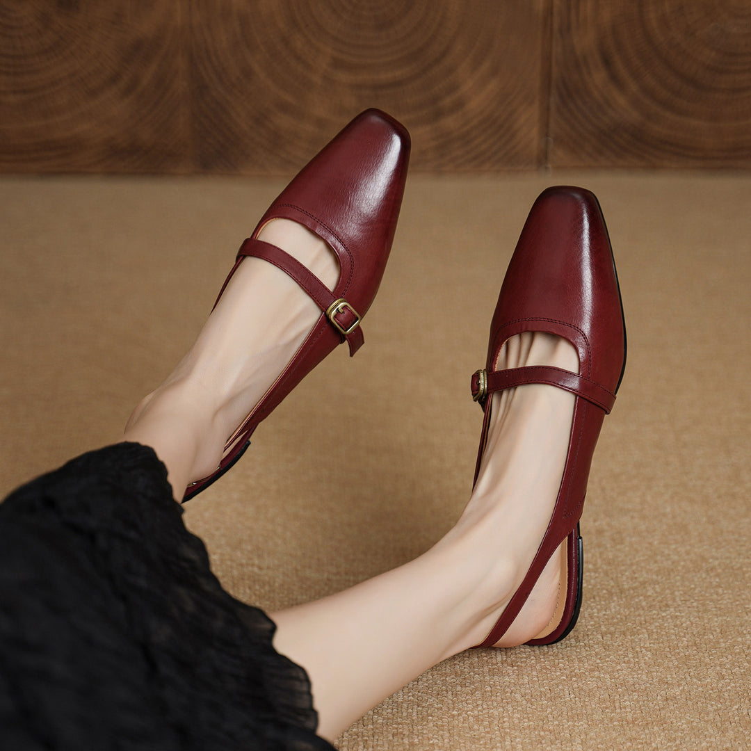Taver Genuine Leather Slingbacks