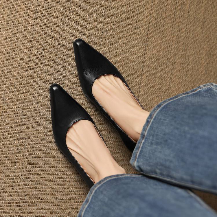 Zyla Genuine Leather Heels