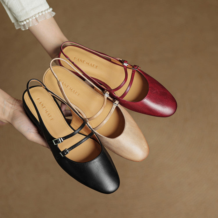 Elira Genuine Leather Flats