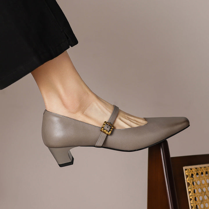 Aira Genuine Leather Heels