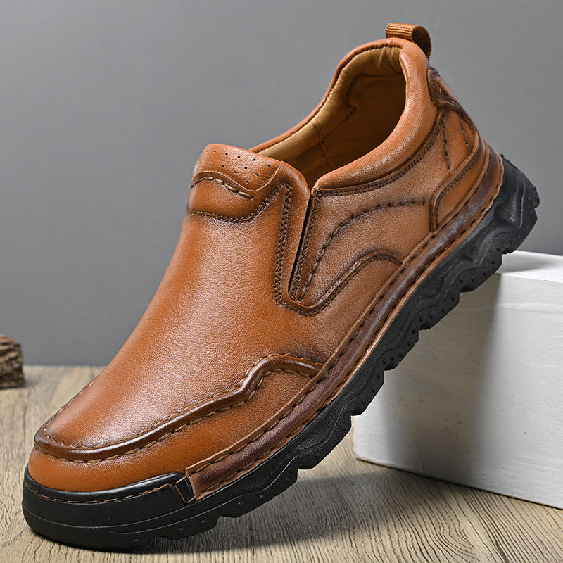 Atlas Genuine Leather Slip-On Shoes