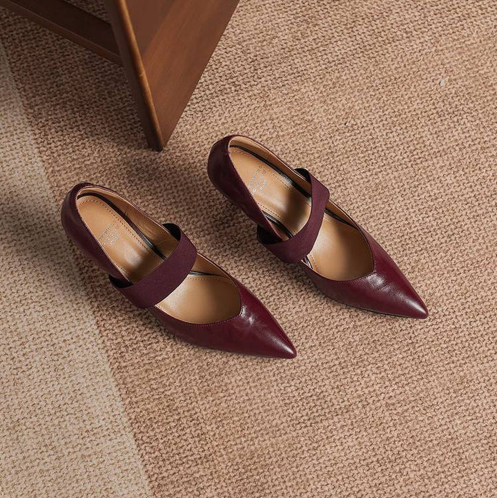 Cyra Genuine Leather Heels