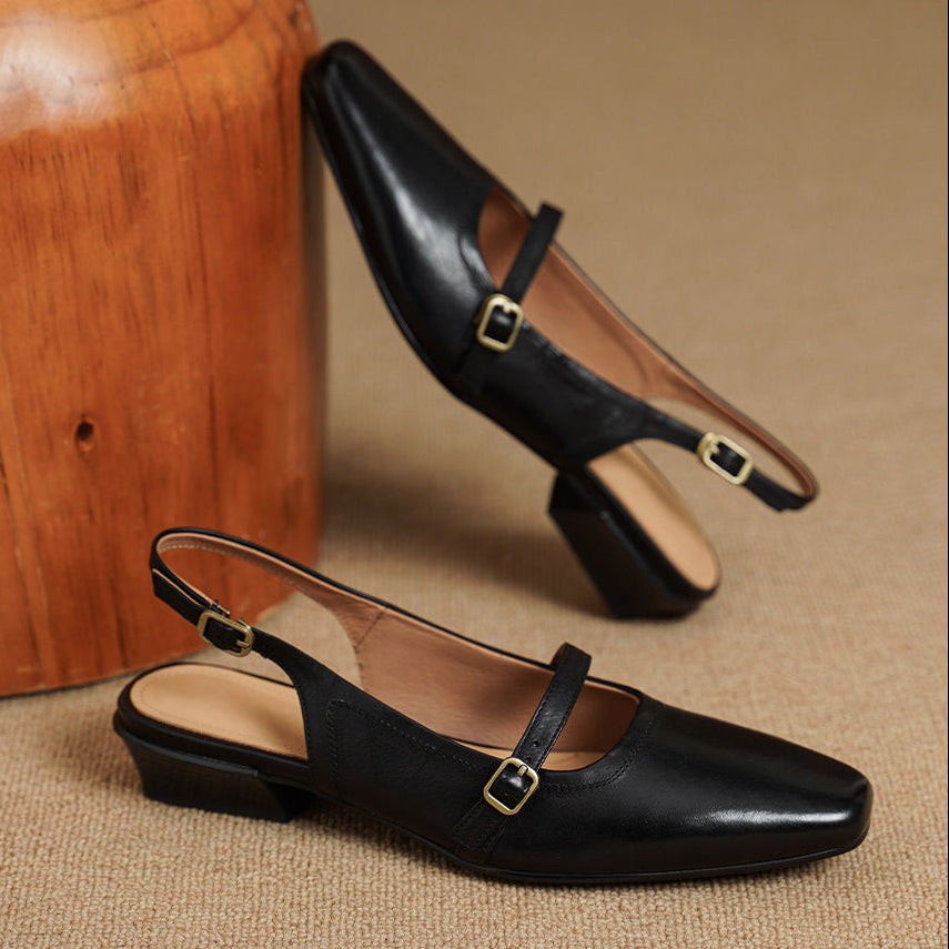 Taver Genuine Leather Slingbacks