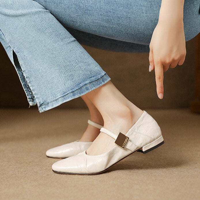 Melona Genuine Leather Pumps