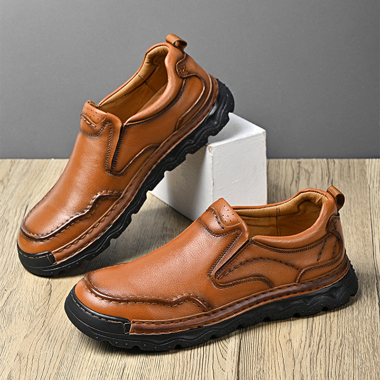 Atlas Genuine Leather Slip-On Shoes