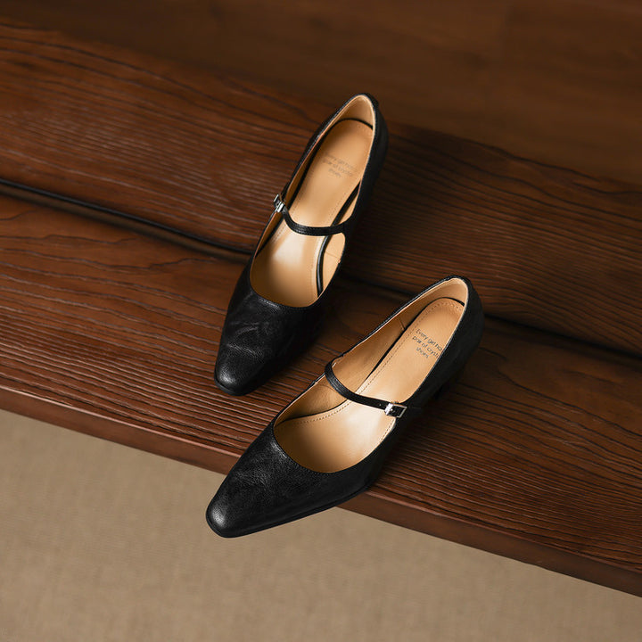 Veria Genuine Leather Heels