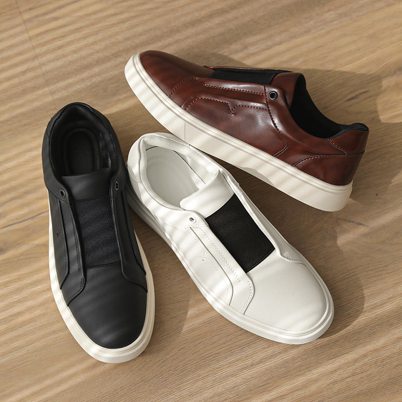 Drevo Genuine Leather Slip-On Sneakers
