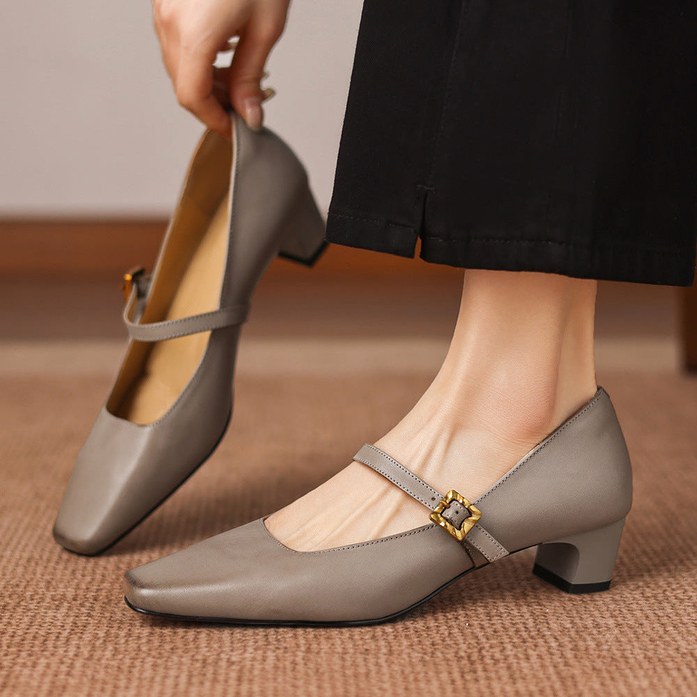 Aira Genuine Leather Heels