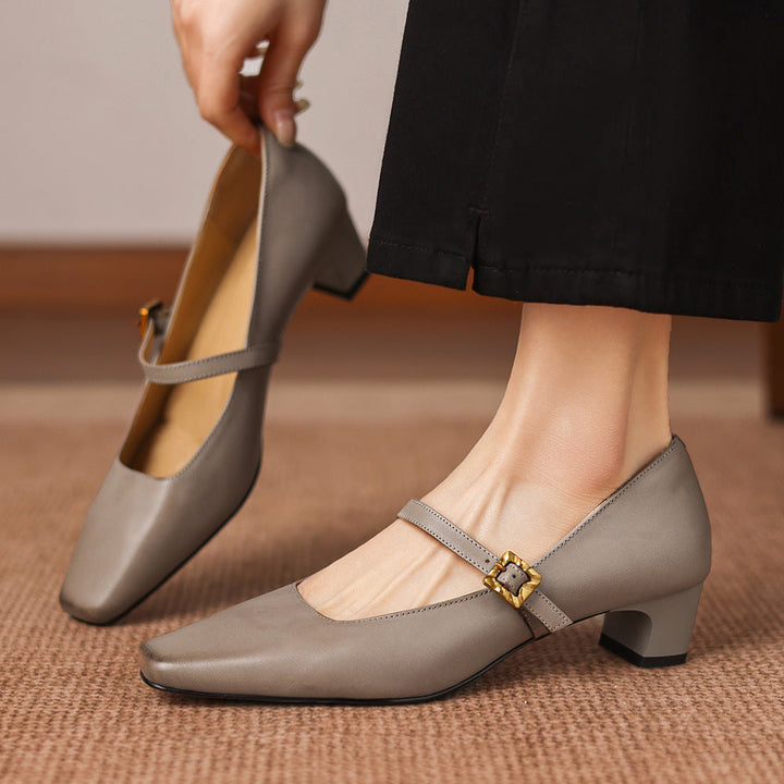 Aira Genuine Leather Heels