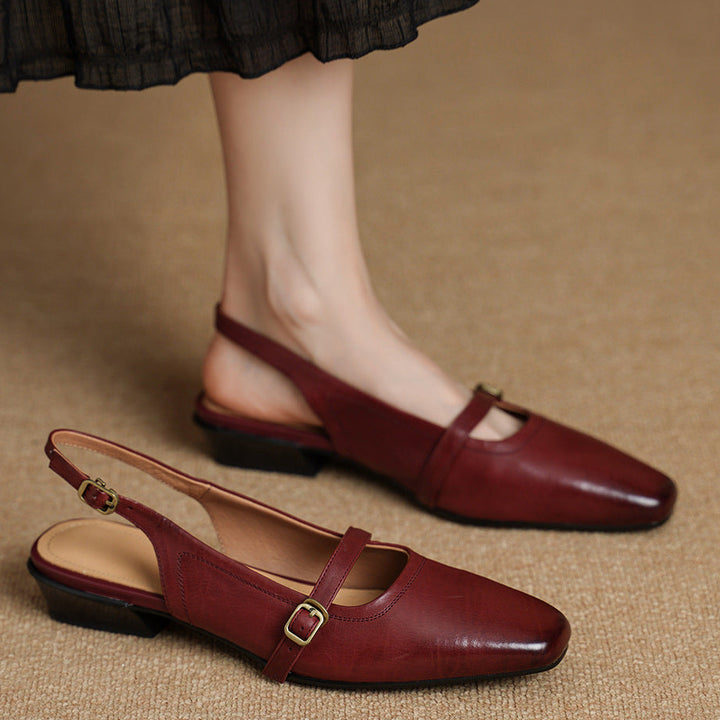 Taver Genuine Leather Slingbacks
