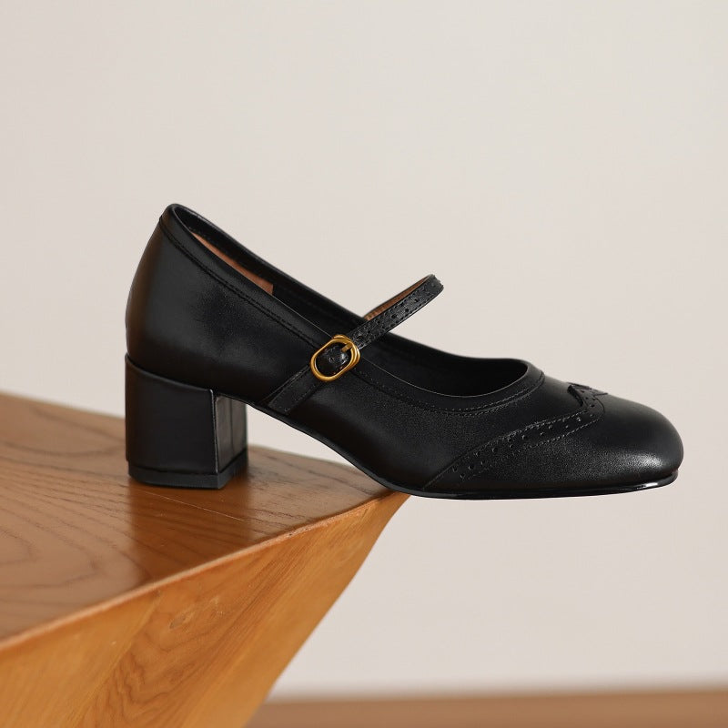 Cressa Genuine Leather Mary Jane Pumps