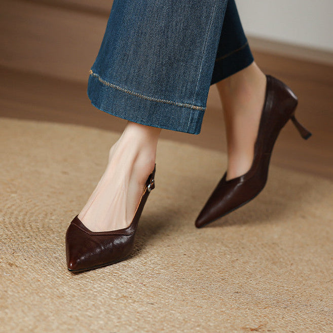 Ezel Genuine Leather Heels