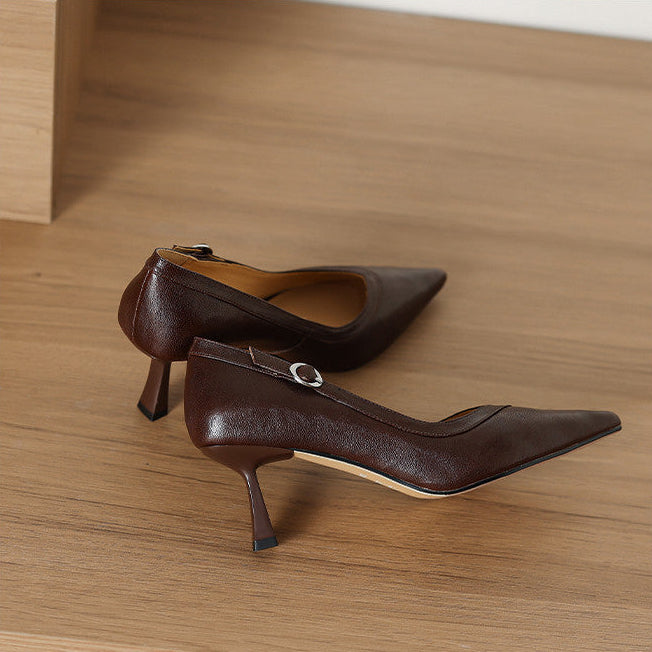 Ezel Genuine Leather Heels