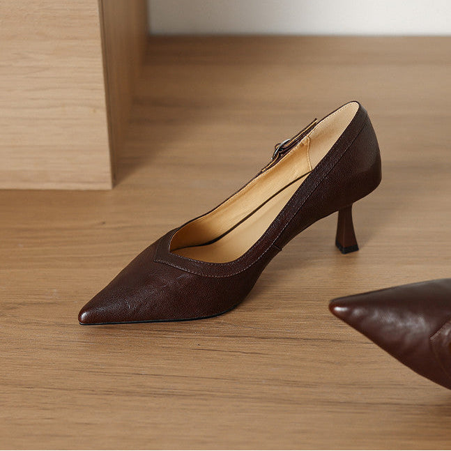 Ezel Genuine Leather Heels