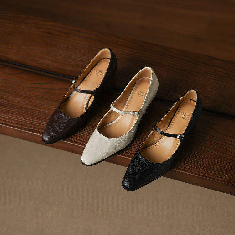 Veria Genuine Leather Heels