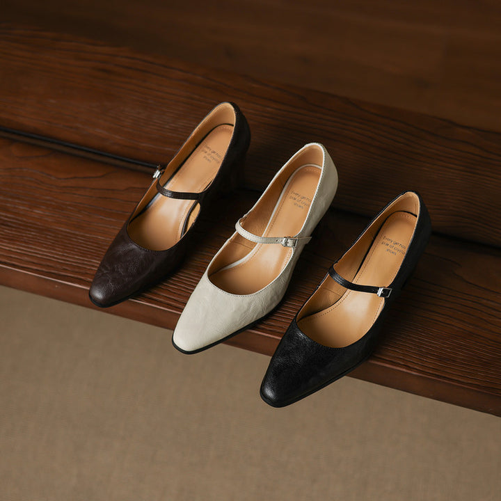 Veria Genuine Leather Heels