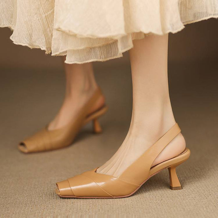 Zyke Genuine Leather Slingbacks