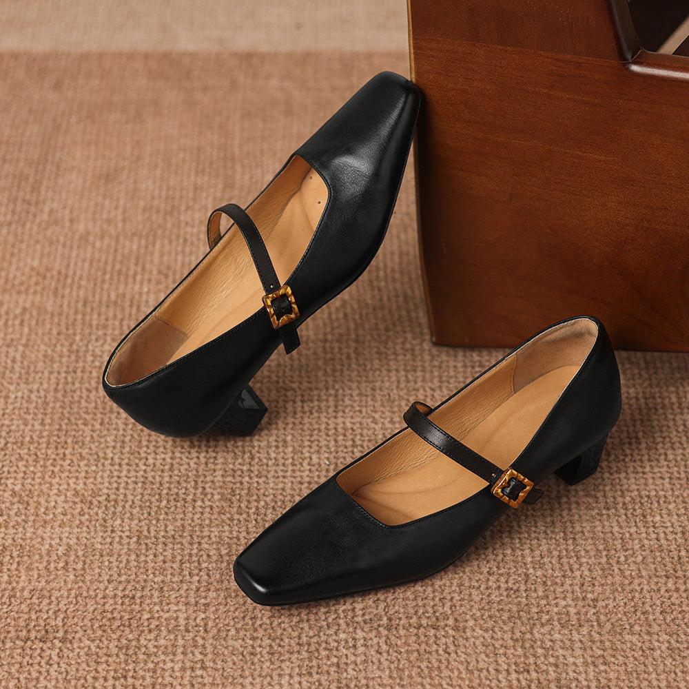 Aira Genuine Leather Heels