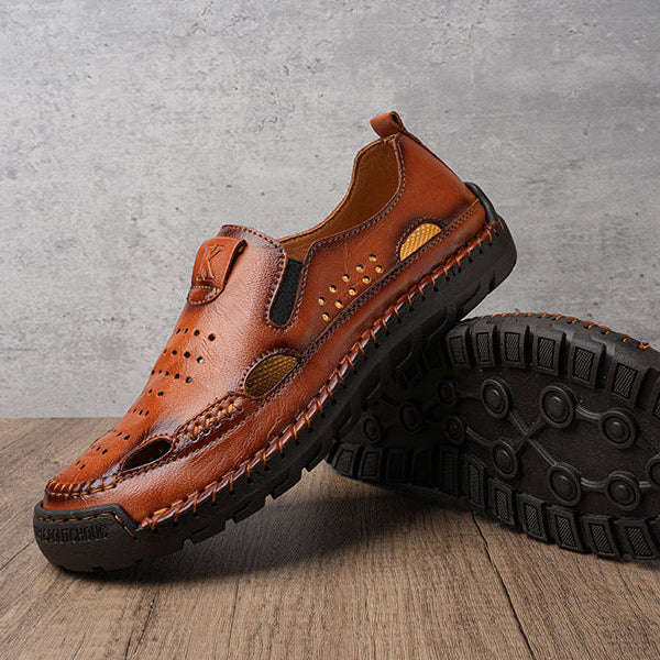 Kairo Hollow Out Leather Comfort Shoes