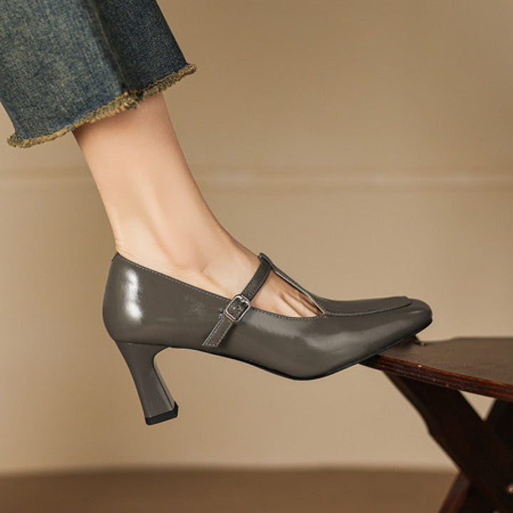 Tacy Genuine Leather Heels
