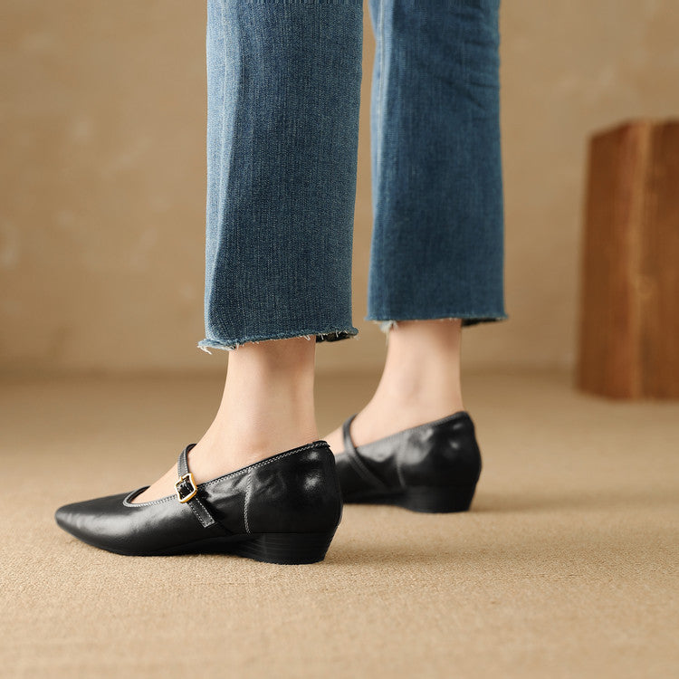 Rena Genuine Leather Pumps