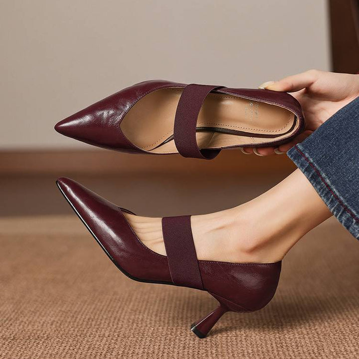 Cyra Genuine Leather Heels