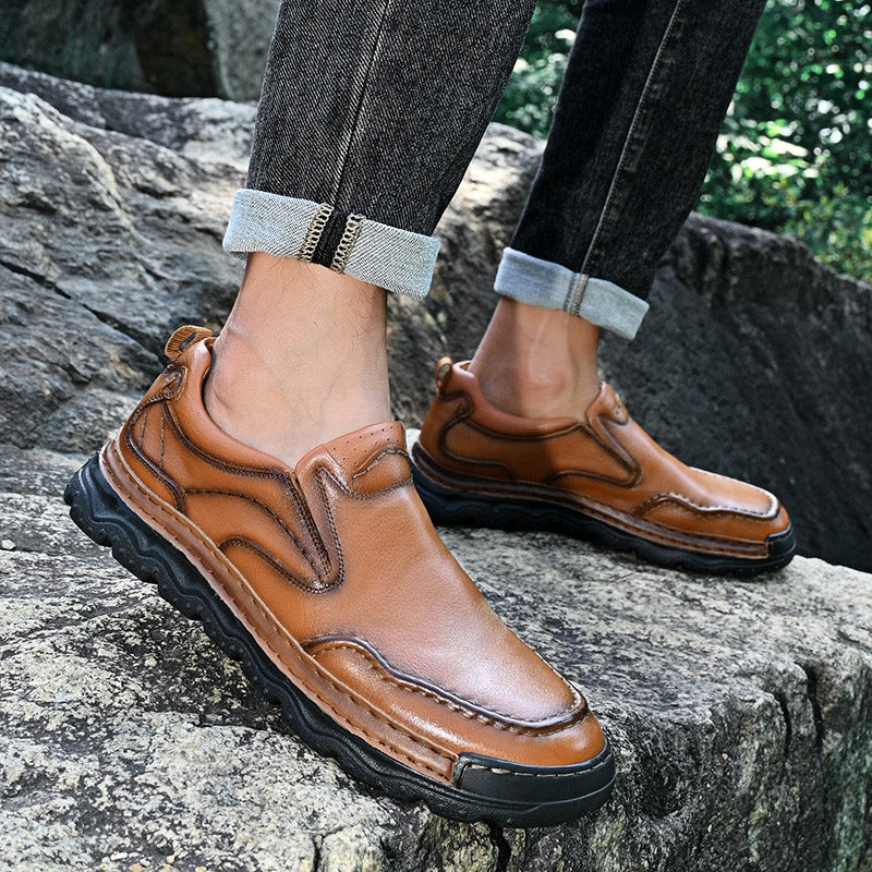 Atlas Genuine Leather Slip-On Shoes