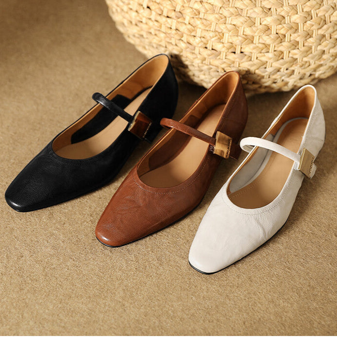 Melona Genuine Leather Pumps