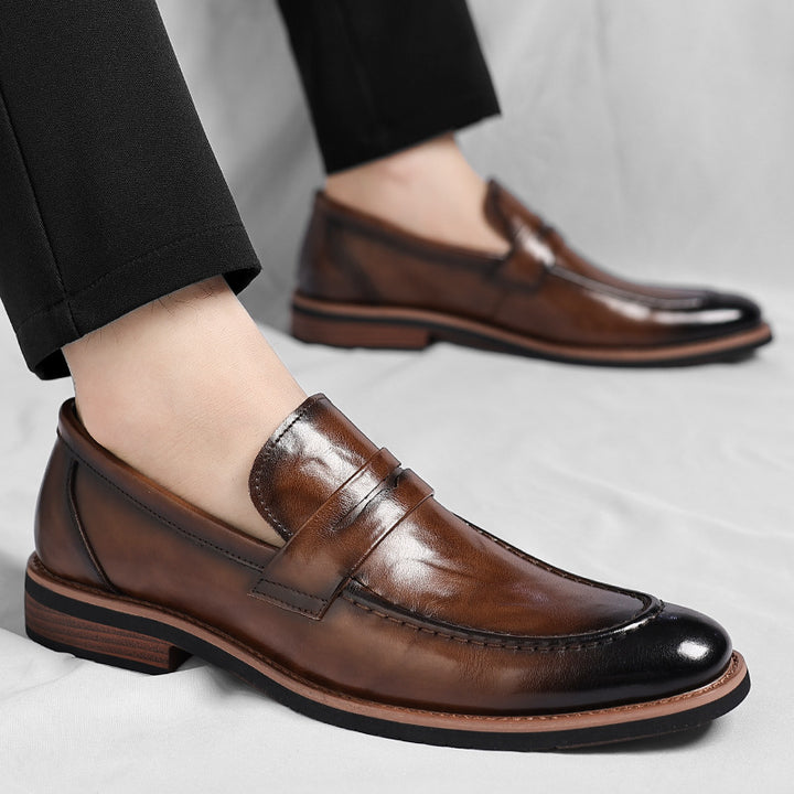 Lurex Genuine Leather Loafers