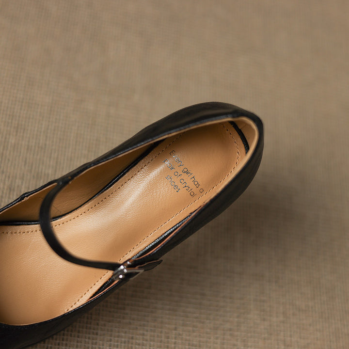 Veria Genuine Leather Heels