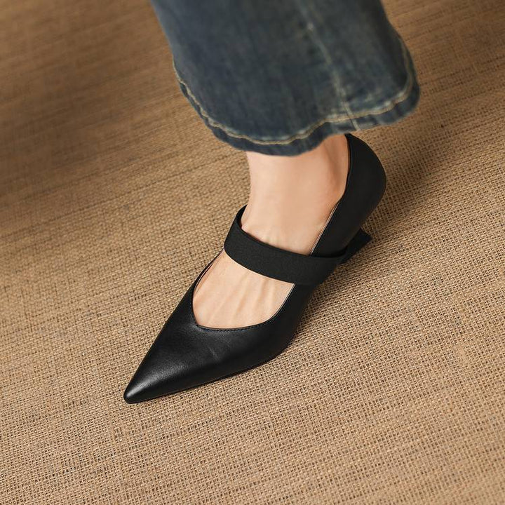 Tiera Genuine Leather Heels