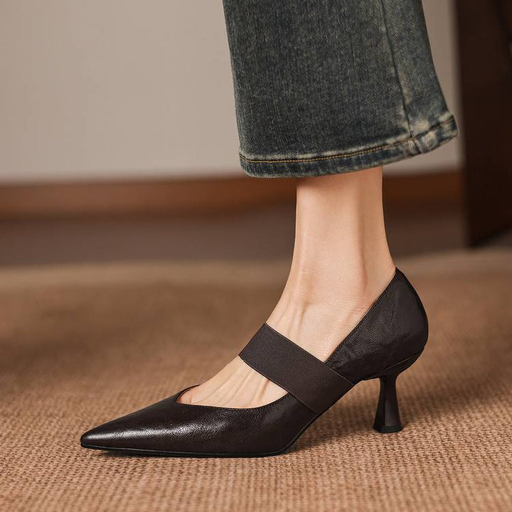 Cyra Genuine Leather Heels