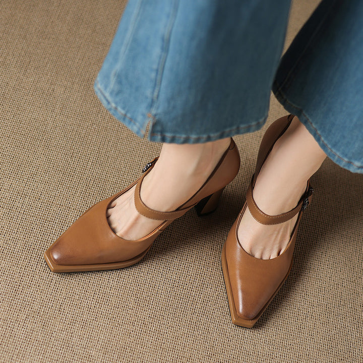 Claya Genuine Leather Heels