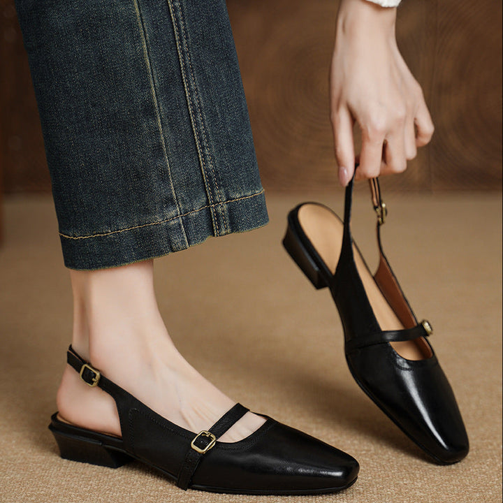 Taver Genuine Leather Slingbacks