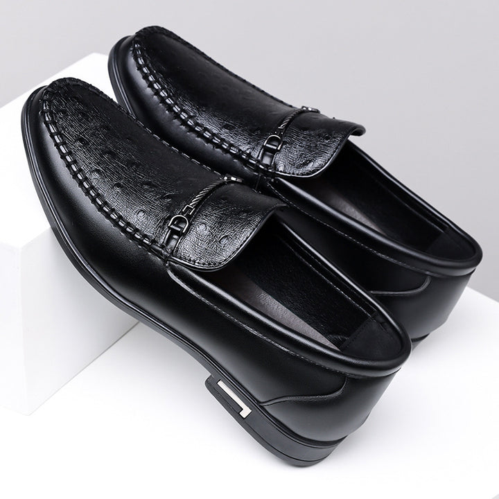Elmar Textured Leather Bit Loafers
