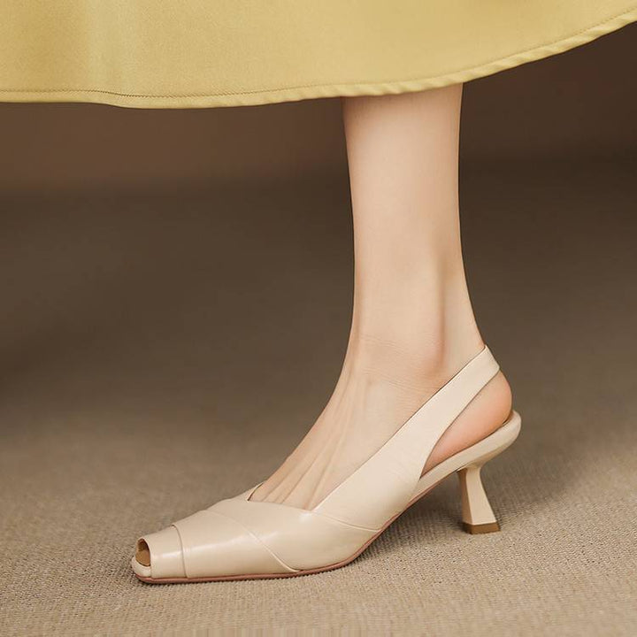 Zyke Genuine Leather Slingbacks