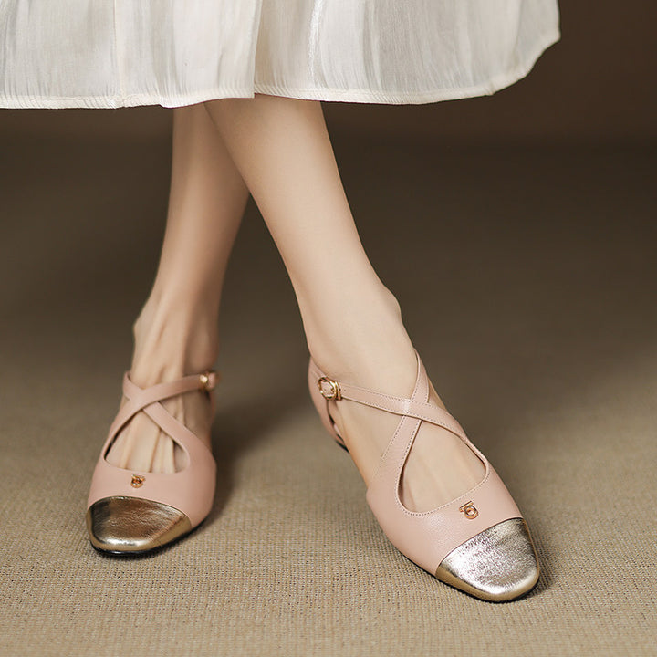 Elene Genuine Leather Mary-Jane Flats
