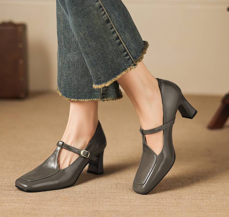 Tacy Genuine Leather Heels