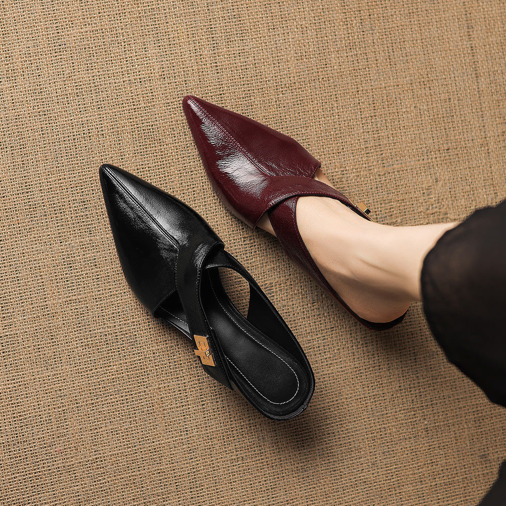 Eyla Genuine Leather Mules