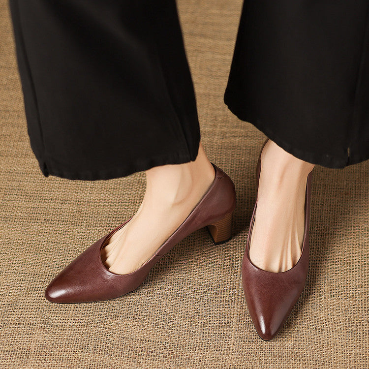 Velia Genuine Leather Heels