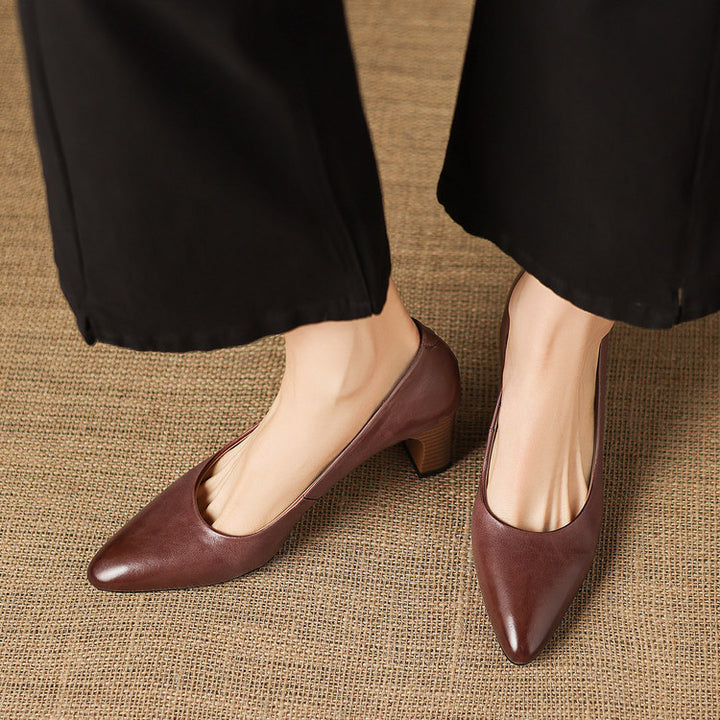 Velia Genuine Leather Heels
