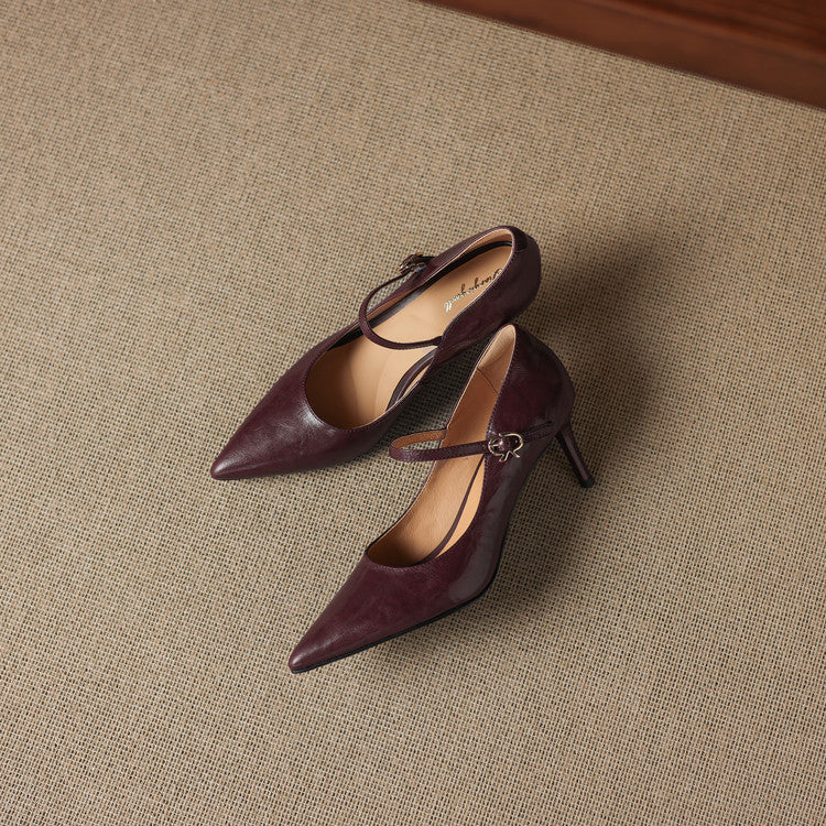 Eda Genuine leather Pointed-Toe Pumps