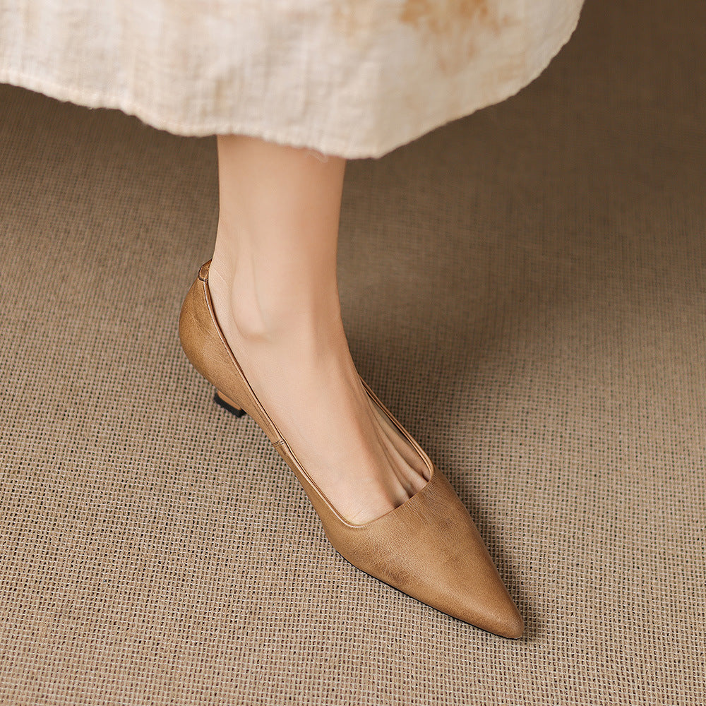 Revia Genuine Leather Heels